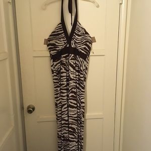 Halter Style Zebra Dress